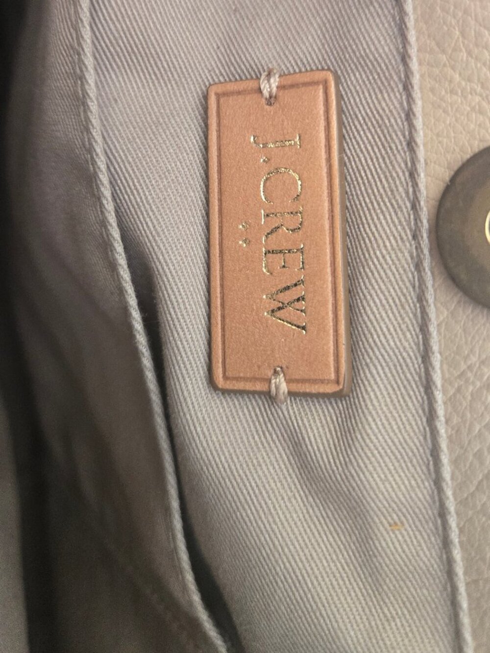 J. Crew Classic, Two-Toned Leather Crossbody/Shoulder Bag Almond and Black - Picture 4 of 5